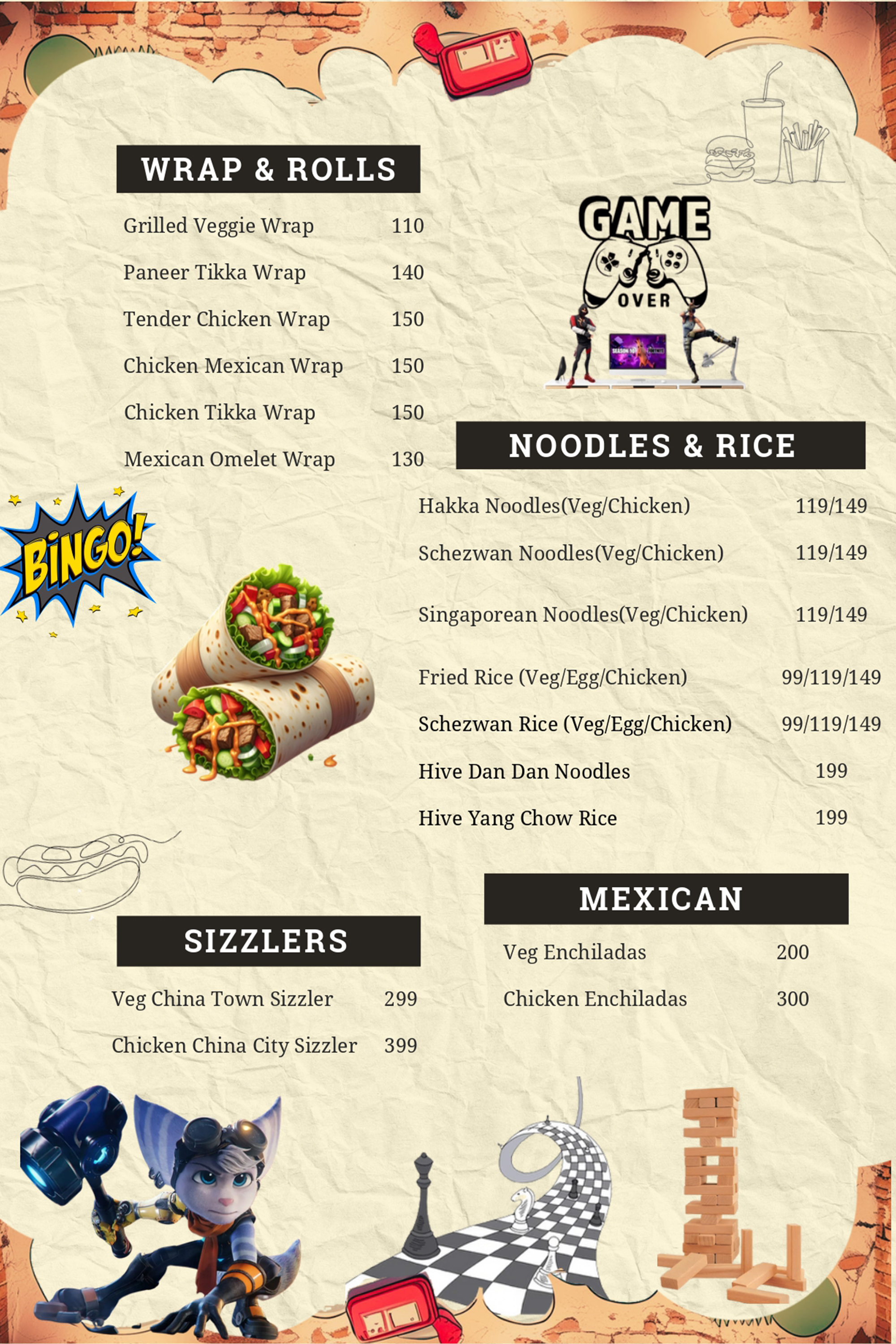 Menu Page 8
